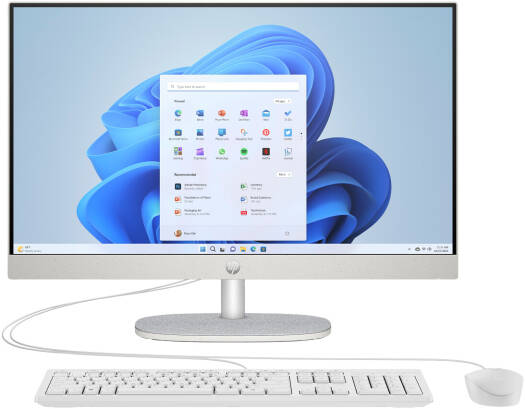 HP All-in-One 24-cr1072nh Desktop Computer, 24" FHD IPS Touch Display, Intel Core Ultra 7 155U, 8GB RAM, 512GB SSD, Intel Graphics, English Keyboard, No OS, Shell White | D18WCEA