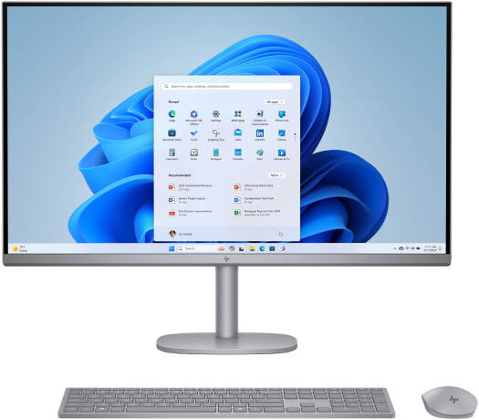 HP OmniStudio X All-in-One 32-c0000ne Desktop Computer, 31.5" 4K UHD IPS Display, Intel Core Ultra 7 155H, 32GB RAM, 1TB SSD, Intel Arc Graphics, Wired K/B & Mouse, Win11Home, Meteor Silver | B3FF0EA