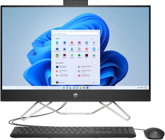 HP 27-CB1156NH All-In-One Desktop Computer, 27" FHD IPS Display, Intel Core i7-1255U, 8GB RAM, 512GB SSD, Intel Iris Xe Graphics, English Keyboard & Mouse, No OS, Black | 79Q94EABH5