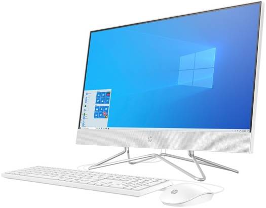 HP 24-DF0170 23.8" Multi-Touch All-in-One Desktop Computer, FHD 1920x1080, 10th Gen Intel Core i5-1035G1, 12GB RAM, 512GB SSD, DVD Burner, Intel UHD, Windows 10, Wired KB + Mouse, White | 9ED64AAABA