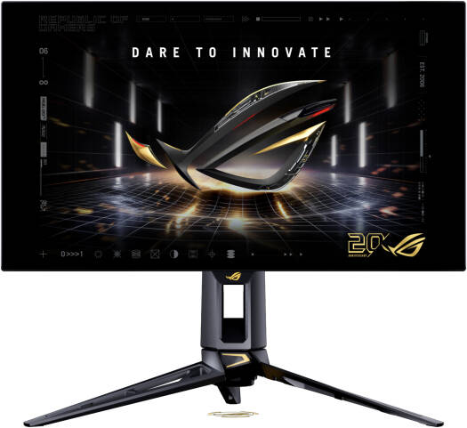 ASUS ROG Swift OLED PG27AQWP-G Edition 20 Gaming Monitor, 27" WOLED Display, QHD Resolution, 540Hz Refresh Rate, 0.03ms (GtG) Response Time, AMD FreeSync Premium Pro, NVIDIA G-SYNC | PG27AQWP-G-20th