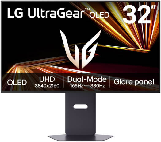 LG UltraGear GX8 Gaming Monitor, 32" OLED Display, 4K UHD Resolution, 165Hz Refresh Rate, 0.03ms (GtG) Response Time, AMD FreeSync Premium Pro & G-SYNC Compatible, Black | 32GX850A