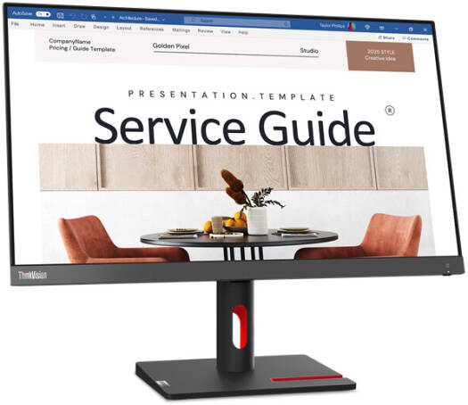 Lenovo ThinkVision S24i-30 Monitor, 24" IPS Display, FHD Resolution, 100Hz Refresh Rate, 4ms (Extreme Mode) Response Time, 16.7m Color Support, Anti-Glare Feature, Black | 63DEKAT3UK