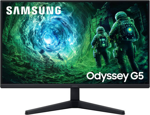 Samsung Odyssey G5 G53F Gaming Monitor, 27" IPS Display, QHD Resolution, 200Hz Refresh Rate, 1ms (MPRT) Response Time, AMD FreeSync Premium, Auto Source Switch, Black | LS27FG532EMXUE