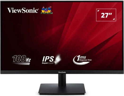 ViewSonic VA270-H-2 Monitor, 27" IPS Display, FHD Resolution, 100Hz Refresh Rate, 1ms (MPRT) Response Time, 16.7m Color Display, Flicker-Free, Low Blue Light, Black | VA270-H-2