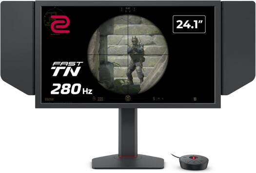BenQ Zowie XL2540X+ eSports Gaming Monitor, 24" TN Display, FHD Resolution, 280Hz Refresh Rate, 1ms Response Time, Black eQualizer, Color Vibrance, S Switch, Shielding Hood, Black | XL2540X+