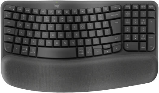 Logitech Wave Keys For Business Keyboard, Logi Bolt USB-A Receiver, Designed Ergonomically, Bluetooth 5.1 Connectivity, English Layout, Black | 920-012334