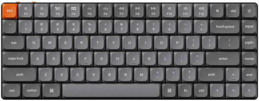 Keychron K3 Max QMK/VIA Wireless Mechanical Keyboard, 1000Hz Polling Rate, ENG-ARAB Layout, Low Profile Gateron Mechanical Red, RGB Backlight, N-Key Rollover, 1550mAh Battery, Black | K3M-H1-AR
