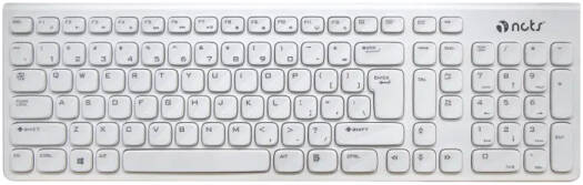 NCTS KB11W Wired Keyboard, English Layout, Compatible with USB 2.0/3.0, Support USB1.0/1.1, USB Plug-and-Play, Sunken Key Design, White | KB11W