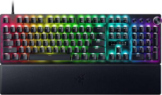 Razer Huntsman V3 Pro 8KHz Mechanical Gaming Keyboard, Razer Analog Optical Switches Gen-2, Doubleshot PBT Keycaps, 40 G Actuation Force, English Layout, Black | RZ03-05530100-R3M1
