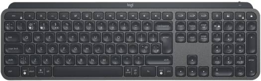 Logitech MX Keys Advanced Wireless Keyboard, For Business, 10m Range, Bluetooth or USB Receiver Connectivity, Perfect Stroke Keys, Compatible With macoS / Linux / Android / iOS, Graphite | 920-010251