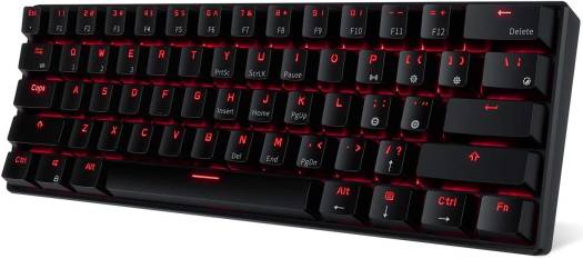 Royal Kludge RK61 Mechanical Gaming Keyboard, Ultra Compact Bluetooth Mechanical Keyboard, Brown Switches, Compatible For Multi-Device Connection, Brown Switch, Black | RK61 TRI