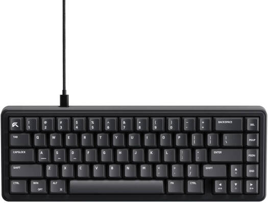 Cybeart Akula 65 Lite Mechanical Gaming Keyboard, 65% Layout, Pre-Lubed Switches, Hot-Swappable, RGB Backlit, Full-Size Wired USB-C Keyboard with Media Knob, Black | KB-AKULA65LITE-CYB01