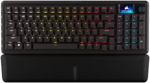 Corsair VANGUARD PRO 96 Hall Effect Mechanical Keyboard, MGX Hyperdrive Magnetic Switches, 0.1-4.0mm Adjustable Actuation, 8,000Hz Polling, English (NA) Layout, Black | CH-91E911G-NA