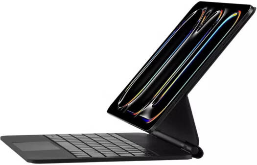 Magic Keyboard Case for iPad Pro 11-inch (M4, 2024), Magnetic Detachable Cover, Multi-Touch Trackpad, Backlit Keys, Dual-Language (English/Arabic), Adjustable Viewing Angles, USB-C Charging, Black