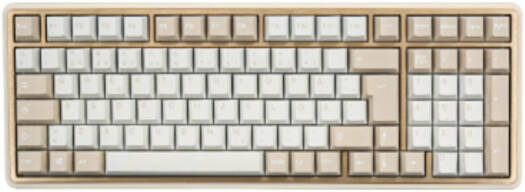 Varmilo Minilo98 Pro Keyboard, 98% ANSI/ISO Layout, 98 Keys, Kailh Prestige Silent Linear Switch, PBT Keycaps, Hot-swappable, 2.4G Wireless Connectivity, Star Sand | Minilo98 Pro