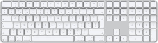 Apple Magic (USB-C) Keyboard, Touch ID, Numeric Keypad, USB Type-C charging cable, Wireless BT, Built-In Rechargeable Battery, British English, White | MXK73B/A