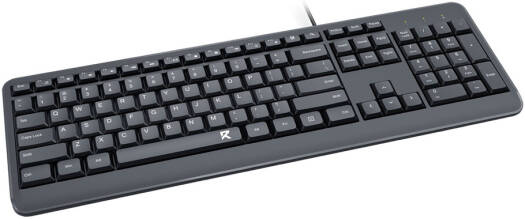 Redragon BK-7092 Full-Sized Office Keyboard, Wired USB Connection, 14 FN Hot Keys, Ergonomic Design, Matte Black | BK-7092
