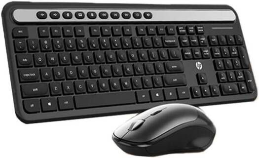 HP CS500 wireless keyboard & mouse kit, Layout ABNT2 Band Frequency ISM Mouse 1600 DPI, requires 2 AAA Batteries, Include Quick Access Keys, Ultra Precise Mouse & Encryption, Black | CS500