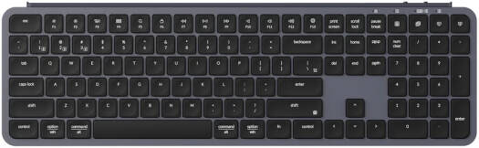 Keychron B6 Pro Wireless Keyboard, Full-Size, Ultra-Slim, English-Arabic Layout, Wireless Bluetooth 5.2, 2.4 GHz, 1000 Hz Polling Rate, Space Grey | B6P-K1-AR
