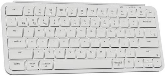 Keychron B1 Pro Ultra-Slim Keyboard, Wireless Bluetooth 5.2, 2.4 GHz, 1000 Hz Polling Rate, English - Arabic Layout, Ivory White | B1P-K8-AR