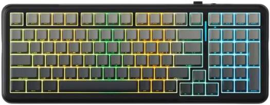 MCHOSE K87 80% Mechanical Keyboard, Hyacinth Switch, Cherry Profiles & PBT Double-Shot Keycaps, Gasket Mount, Hot-Swappable, RGB Wraparound Lights, Tri-Mode Connectivity, Black | MC-K87-3