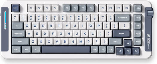 MCHOSE X75 Wireless 75% Mechanical Keyboard, Hyacinth Switch, PBT Double Shot Keycap, Hot Swappable, N-key Rollover, Tri-Mode Connectivity, 4000mAh, Navy Blue | MC-X75-3A