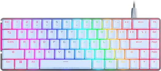 ASUS ROG Falchion Ace 65% Wired Gaming Keyboard, ROG NX Red Key Switch, 100% Anti-Ghosting, N-Key Rollover, PBT Doubleshot Keycaps, English - Arabic Layout, White | 90MP0346-BKCA10