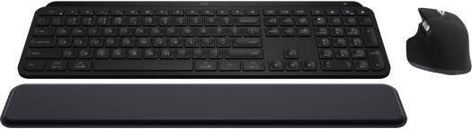 Logitech MX Keys S Combo, Performance Wireless Keyboard and Mouse with Palm Rest, Customizable Illumination, Fast Scrolling, Ergonomic Design, Bluetooth, USB C, Black | 920-012274