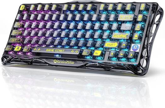 GravaStar K1 Lite Keyboard-Transparent Black