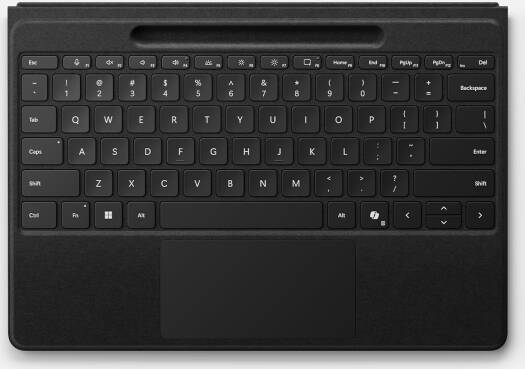 Microsoft Surface Pro Flex Keyboard With Pen Storage, Alcantara Material, for Surface Pro 8/9/11th Edition, Windows 11 Copilot+ PC, Bluetooth LE Wireless Connectivity, Black | ZQZ-00001