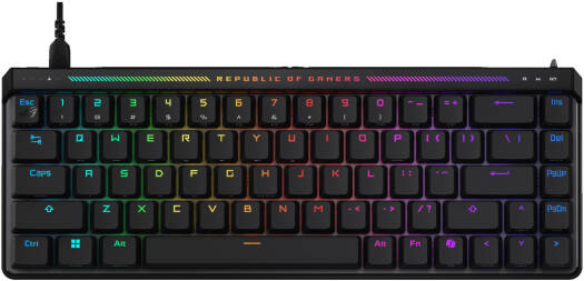 ASUS ROG Falchion Ace HFX Wired Mechanical keyboard, HFX Magnetic Switch, Rapid Trigger Toggle, Anti-Ghosting, N-Key Rollover, English - Arabic Layout, Black | 90MP03VE-BKCA00