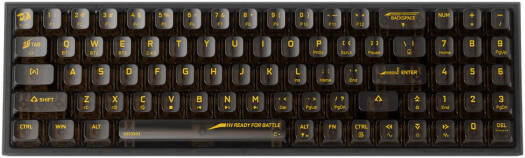 Redragon K628 Pollux Pro 75% Gaming Keyboard, 78 Keys, Hot-Swappable, Custom Clear Switch, RGB Backlight, English Layout, N-Key Rollover, Tri-mode Connectivity, Black/Transparent | K628CTB-RGB-PRO