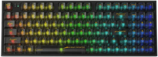 Redragon K658 PRO Wireless RGB Gaming Keyboard, 94 Keys Full-Transparent, Upgraded Socket, Sound Absorbing Foams, Full Numpad, Translucent Custom Switch, Black | K658CTB-RGB-PRO