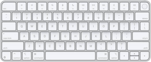 Apple Magic Keyboard, USB-C Port, Wireless and Rechargeable, Pairs Automatically with Mac, Touch ID Sensor, English Layout, Mac with Apple Silicon Using MacOS 15.1, Silver | MXCK3LL/A / MXCK3LB/A