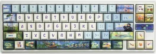 Varmilo Sword 68 Wireless Mechanical Keyboard, Kailh Prestige Voice Switch, Hot-Swappable, PBT Keycaps, Fully CNC Metal Case, Tri-Mode Connectivity, US QWERTY Layout, Monet | A68A100G6A8A01A063