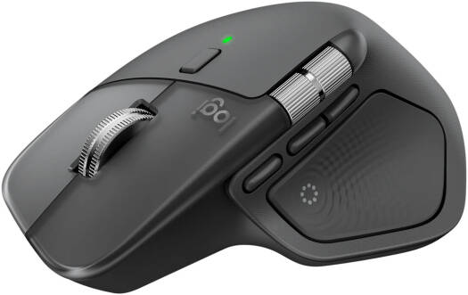 Logitech MX Master 4 Wireless Mouse, 8K DPI Darkfield Sensor, MagSpeed Scroll & Thumb Wheel, Haptic Sense Feedback, Bluetooth & Logi Bolt, USB-C Fast Charging, Graphite | 910-007562 / 910-007558