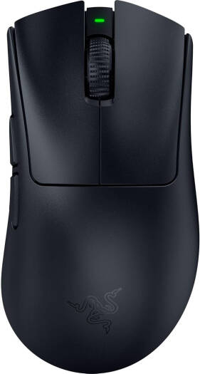 Razer DeathAdder V4 Pro Gaming Mouse, 900 Max Speed IPS, 45,000 Max Sensitivity DPI, Optical Mouse Switches Gen-4, Up to 8000 Hz Polling Rate, 6 Programmable Buttons, Black | RZ01-05330100-R3G1