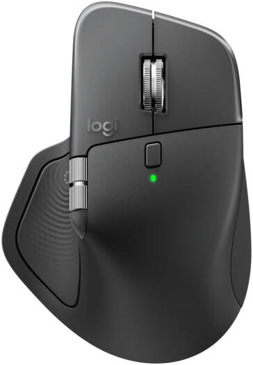 Logitech MX Master 4 for Business Mouse, 200-8000 DPI, 8 Buttons, 6 Programable Buttons, QuietClick Technology, Easy-Switch, Thumbwheel, Up to 10 Meters Wireless Range, Graphite | 910-007618