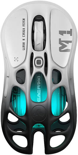 GravaStar Mercury M1 Pro Wireless Gaming Mouse, Lightweight Magnesium Alloy, 26,000 DPI, PAW3395DM Sensor, 5 Programmable Buttons, Support Wired/2.4GHz/BT, Gradient Black | M1-PRO