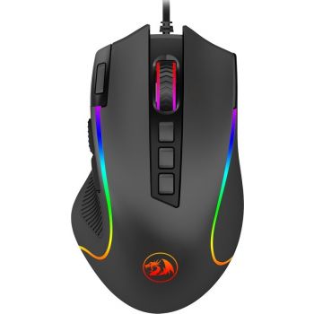Redragon M612 Predator RGB Wired Optical Gaming Mouse, 8000 DPI, 11 Programmable Buttons, 5 Backlit Modes, Software Supports DIY Keybinds Rapid Fire Button, Black | Predator M612-RGB