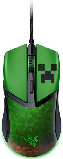 Razer Cobra Gaming Mouse, Wired-Razer Speedflex Cable, 8500 DPI Optical Sensor, 6 Programmable Buttons, Optical Mouse Switches Gen-3, 100% PTFE Mouse Feet, Minecraft Edition | RZ01-04650200-R3M1