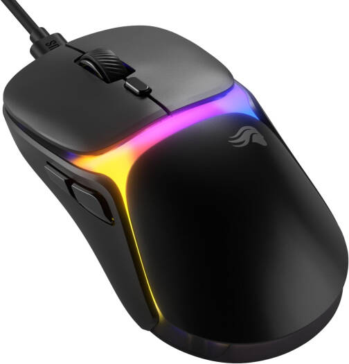 Glorious Model O3 Wired Gaming Mouse, 1000Hz Polling Rate, 130M Click Optical Switches, 30K DPI BAMF 3.0 Sensor, 750 IPS Tracking, 50G Acceleration, Supports All Grip Types, Black | GLO-O3-W-BLK