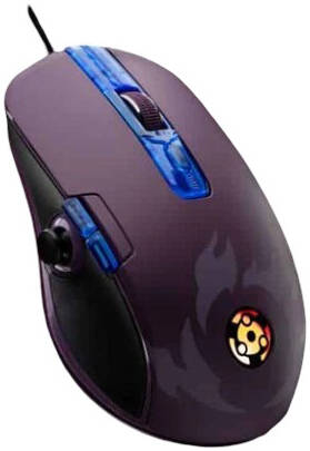 Lexip Madara Destruction Mouse Design by Tsume Naruto Shippuden, Collector Edition Mouse, 12000 DPI Optical Sensor, Thumb Joystick, Ceramic Skates, Wired USB Gaming Mouse, Maroon | Madara
