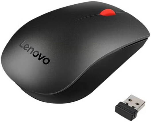 Lenovo 510 Wireless Optical Mouse with 2.4GHz Connectivity, USB Nano Receiver & Ergonomic Compact Design for PC and Laptop Use, Black | 510