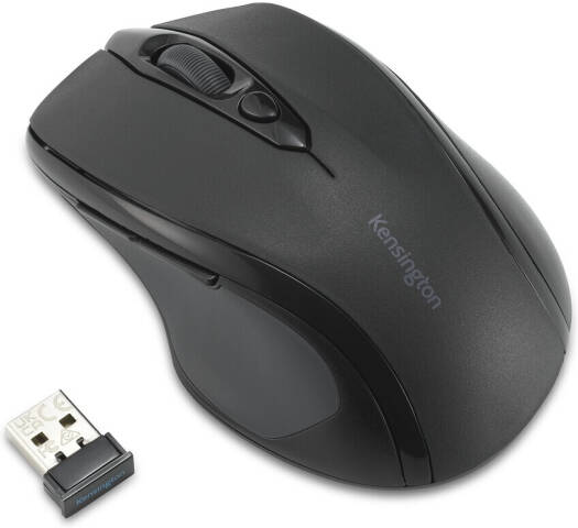 Kensington MY310 EQ Midsize Wireless Ergonomic Mouse, 2.4GHz USB Receiver, 6 Button Design, Optical Sensor 1600 DPI, Silent Precision Tracking, Long Battery Life, Black | K72481WW