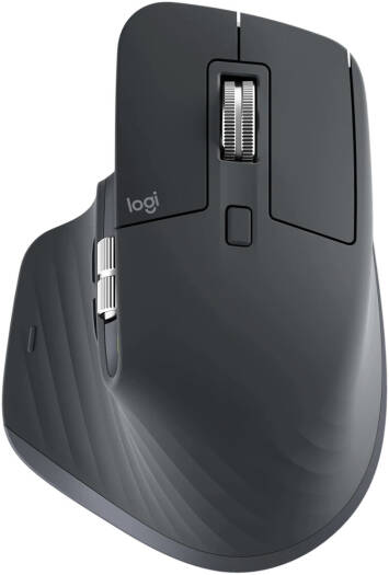 Logitech MX Master 3S Wireless Bluetooth Mouse, 8K DPI Sensor, Quiet Click Buttons, MagSpeed Electromagnetic Scroll Wheel, USB-C Battery, Bluetooth & Logi Bolt Connectivity, Graphite | 910-007499