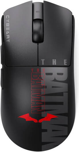 Cybeart Artemis The Batman Edition Wireless Gaming Mouse, 1000Hz Polling Rate, 52g Ergonomic Design, 24,000 DP, PixArt Sensor, Tri-Mode Connectivity, 1ms Response, Black/Red | MC-ARTEMIS-BM01