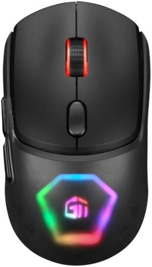 GamerTek Slate Wired Gaming Mouse, Holtek MCU, PixArt PAW 3327 Optical Sensor, 3 Interchangeable Shells, Up to 12400 DPI, 1.8M Paracord Cable, Black | 616985067138