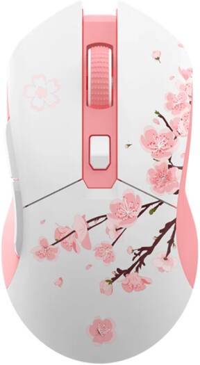 DAREU EM901 Wired RGB Gaming Mouse, Optical Switch, 6 DPI Adjustment Level, 1000Hz Response Rate, 7 Button Light Multiple Modes, Ergonomically Designed, Light Weight, Sakura Pink | EM901